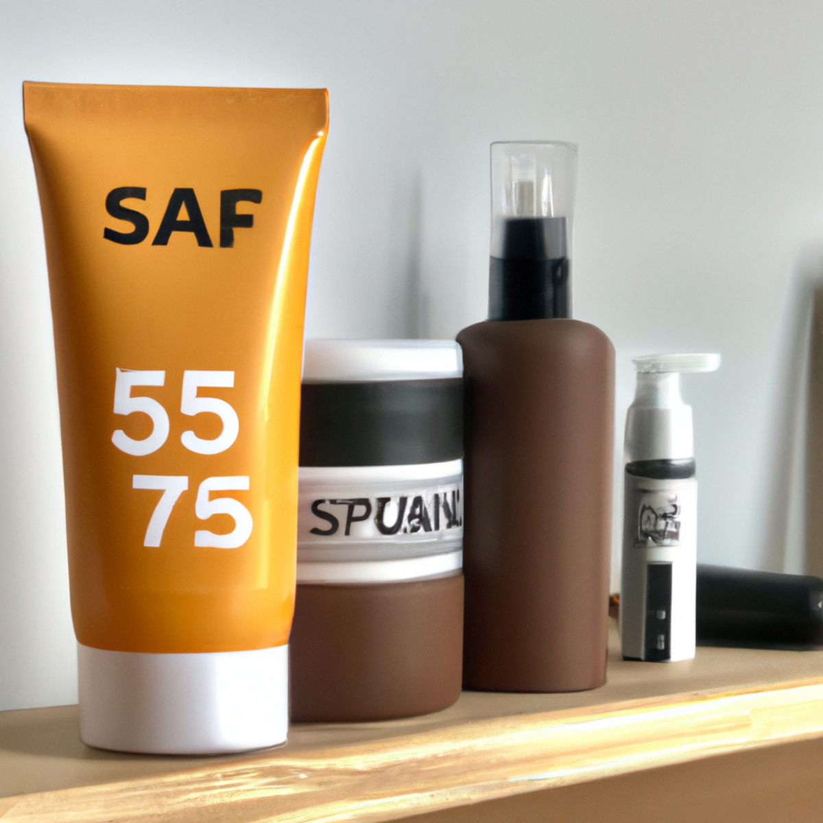 Get ready to glow, fellas! Elevate your grooming game with these natural skin care routines that will have you looking and feeling your best. From SPF 50+ to moisturizer and eye cream, this wooden shelf has got you covered. Don't let harmful UV rays dull your shine - make skin care a priority and let your natural radiance shine through.