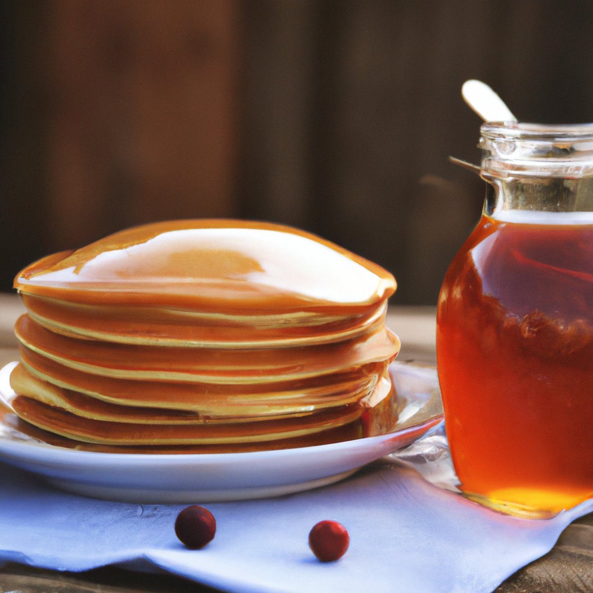 Golden maple syrup drips onto pancakes, creating a warm and comforting breakfast scene - Maple Syrup Urine Disease (MSUD)