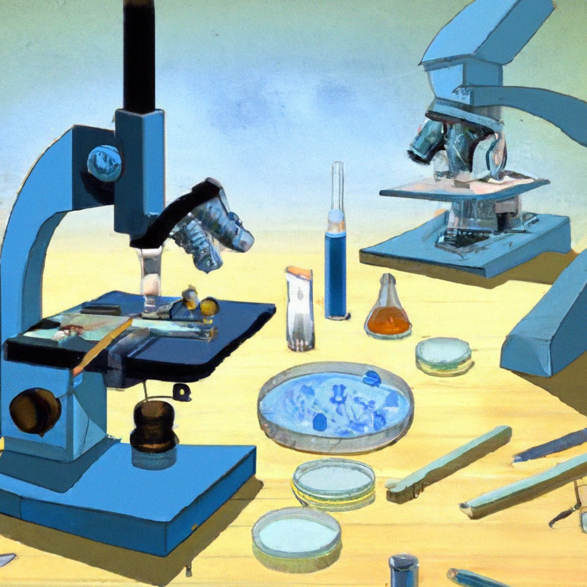 Scientific laboratory with equipment for studying Fields Syndrome and Optic Nerve Hypoplasia.