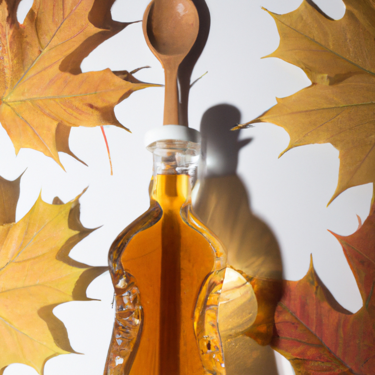 MSUD: Maple syrup bottle and urine sample container symbolize the metabolic impact of Maple Syrup Urine Disease.