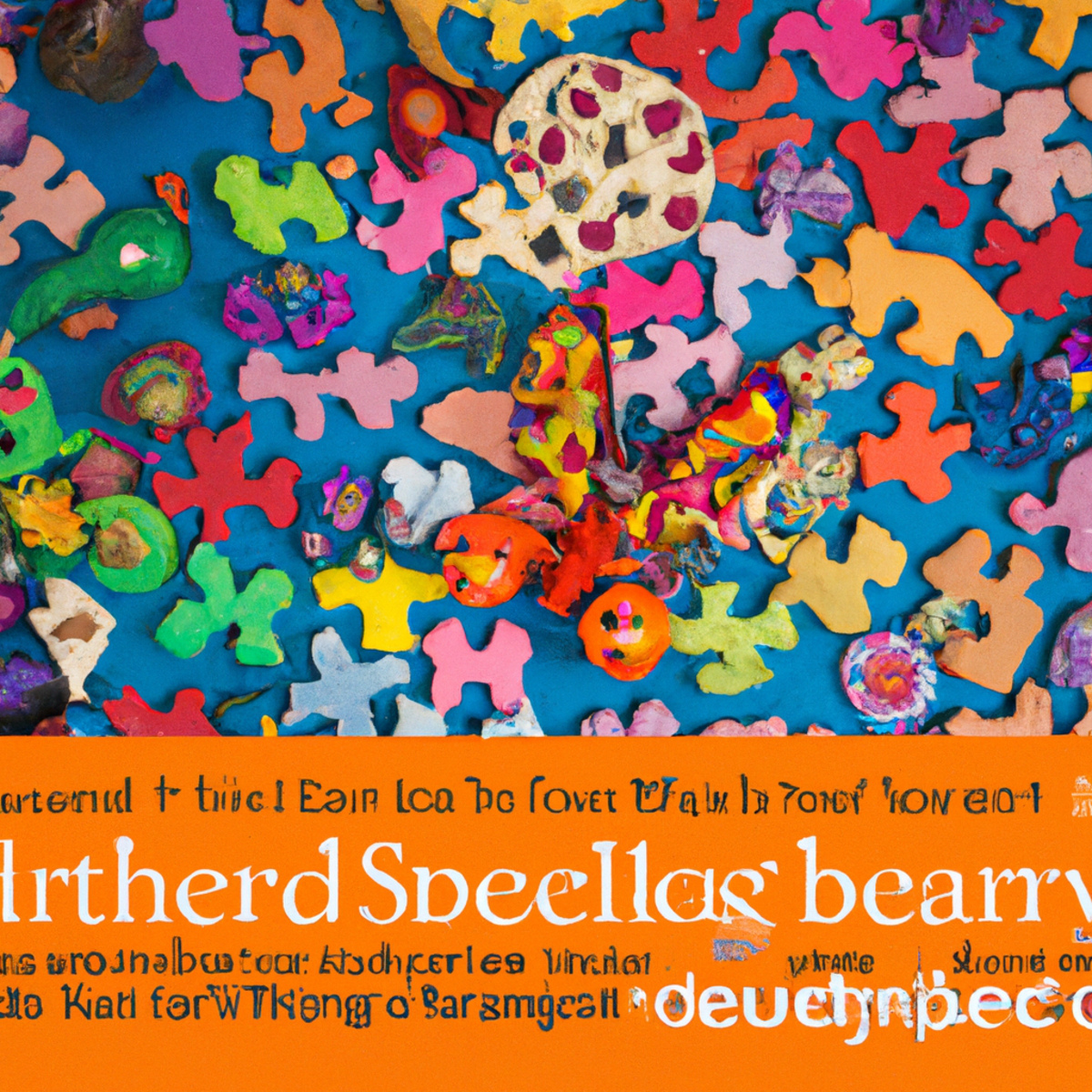 Vibrant puzzle pieces symbolize resilience and unity in Trichorhinophalangeal Syndrome community.