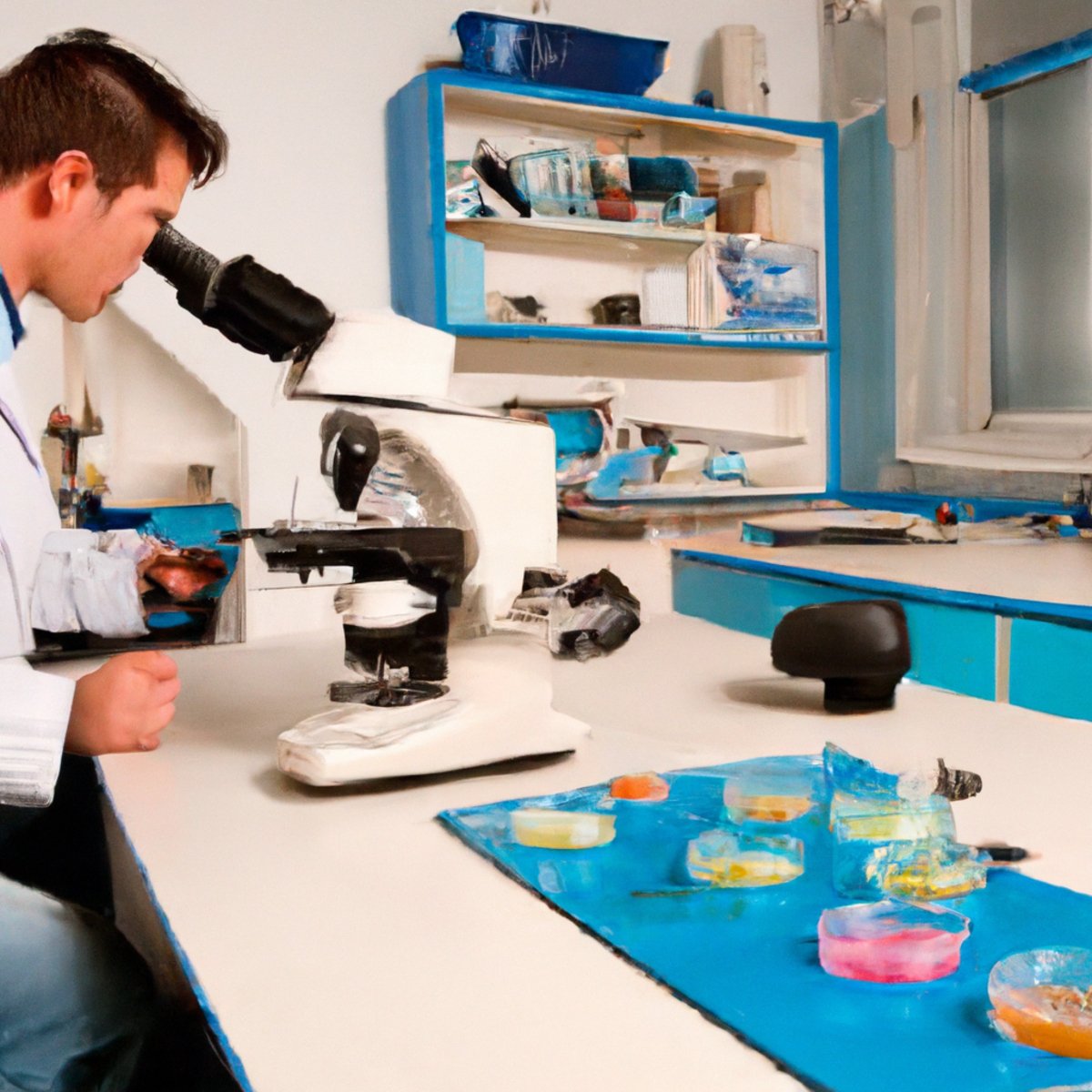 Scientific laboratory with instruments and equipment for Trimethylaminuria research -Trimethylaminuria (Fish Odor Syndrome)