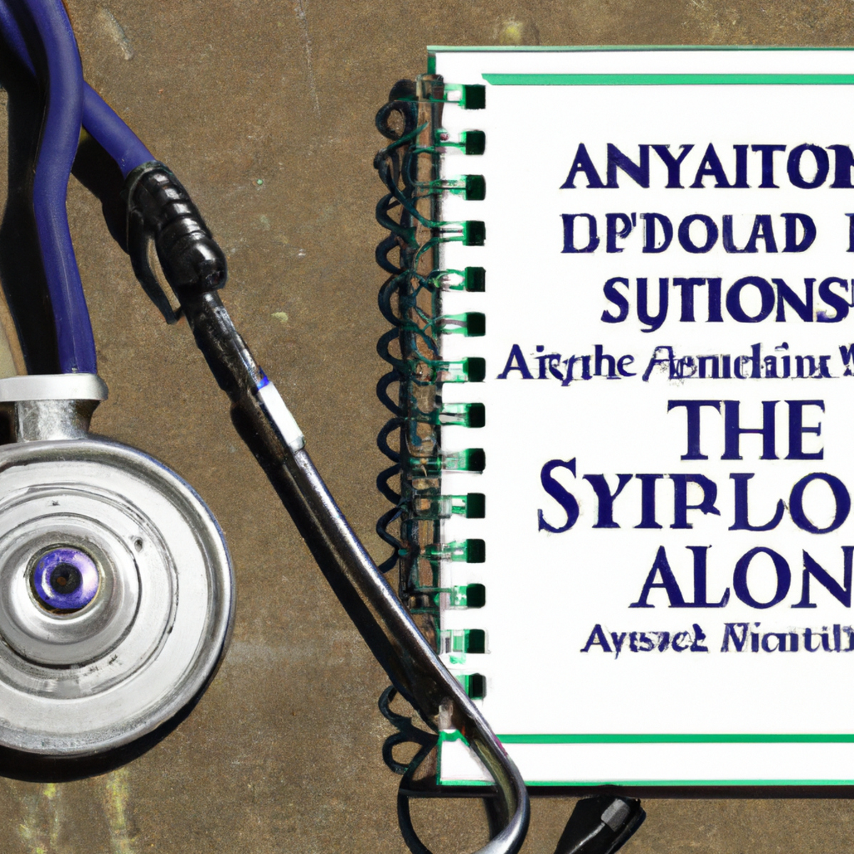 Stethoscope on textbook and running shoes on track symbolize strength and resilience in living with Alport Syndrome.