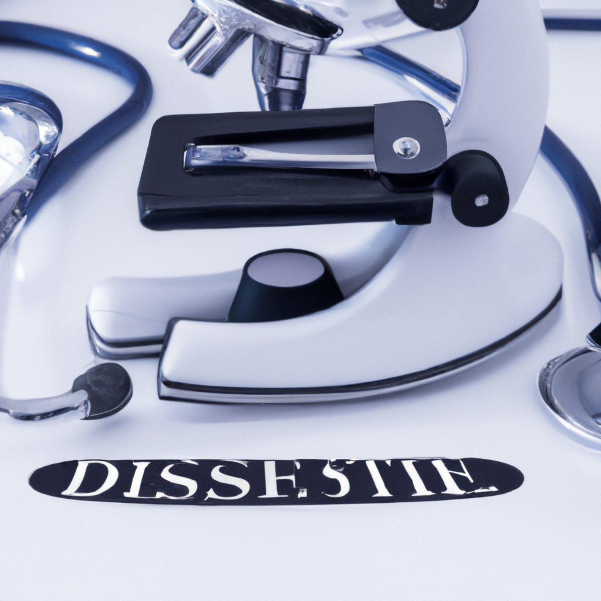 Medical equipment and tools symbolize Dent Disease diagnosis, emphasizing the role of physicians and meticulous examination.