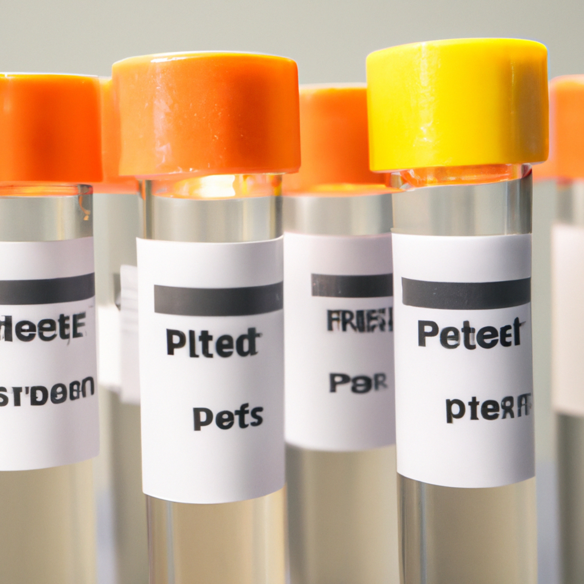 Close-up of medical test tubes with clear liquid, representing diagnostic process for Gitelman and Bartter Syndromes.