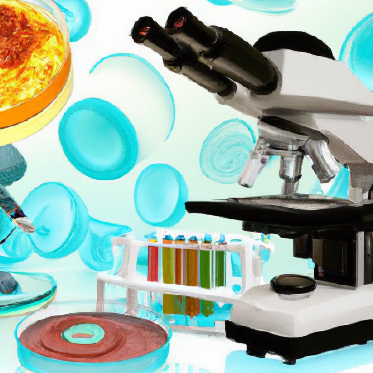Scientific laboratory with instruments and equipment, highlighting genetic research for understanding Progressive Familial Intrahepatic Cholestasis (PFIC).