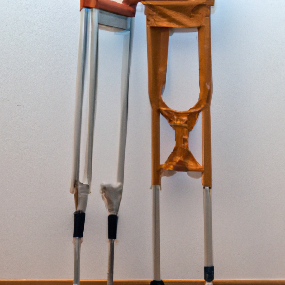 Symbolic objects representing resilience and triumph: crutches, books, and a candle, capturing survivors' stories - Jansen's Metaphyseal Chondrodysplasia