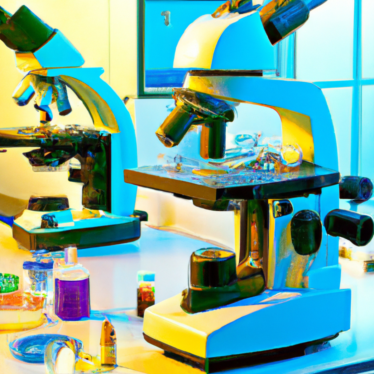 Medical laboratory with scientific equipment and tools, emphasizing meticulous diagnostic process and expertise.