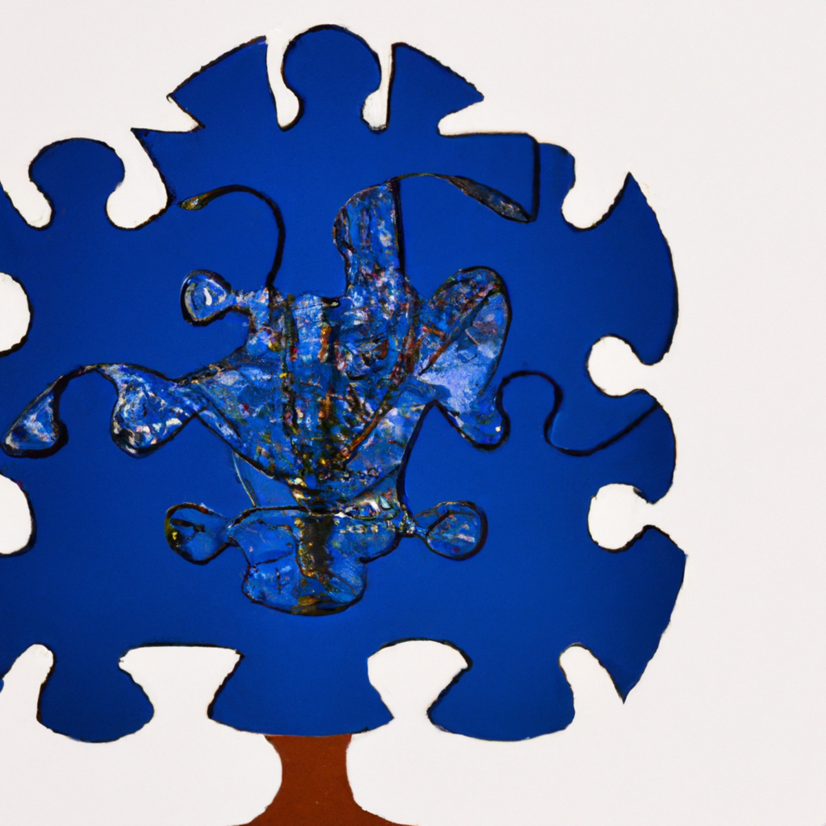 Symbolic image of strength and resilience: interlocked puzzle pieces, sturdy oak tree, and shining lighthouse.