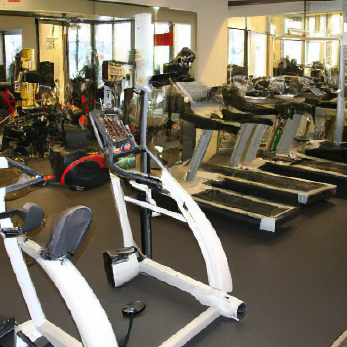 Vibrant gym with treadmills, weights, and bikes, promoting healthy and active lifestyle for athletes - Arrhythmogenic Right Ventricular Dysplasia (ARVD)