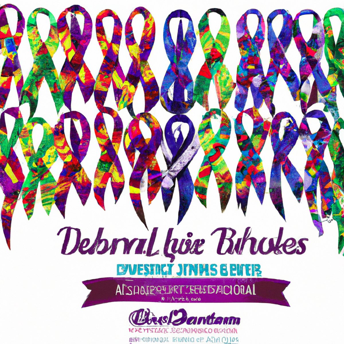 Vibrant ribbons symbolize rare liver diseases, showcasing unity and support within the community - Budd-Chiari Syndrome