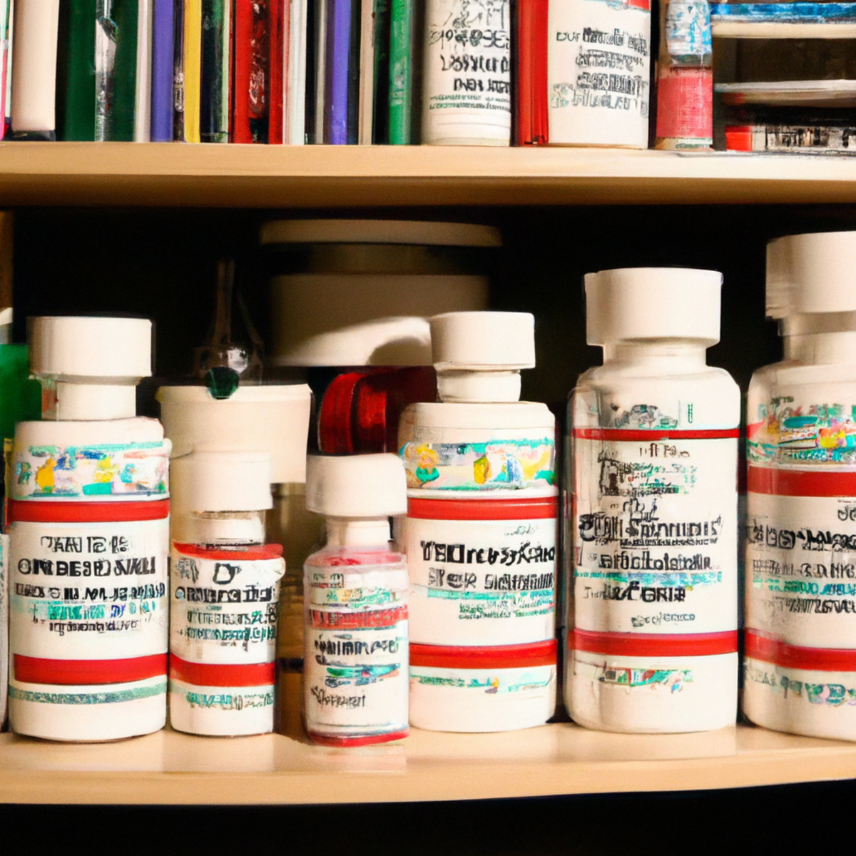 Organized medicine cabinet with pill bottles and supplies, representing the challenges of managing Gitelman Syndrome.