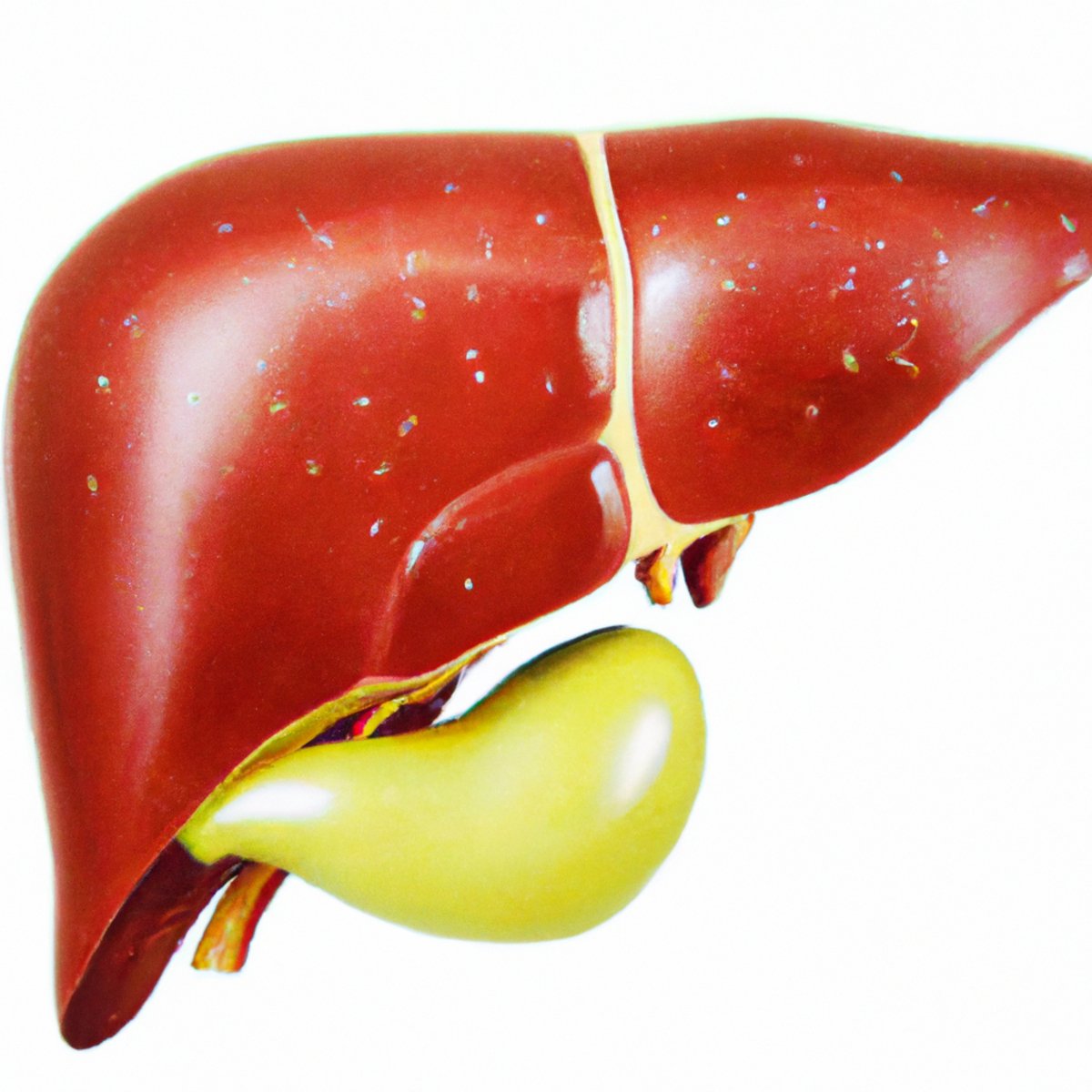 Close-up of lifelike human liver model, showcasing intricate structure, lobes, bile ducts, and blood vessels with remarkable accuracy - Caroli Disease