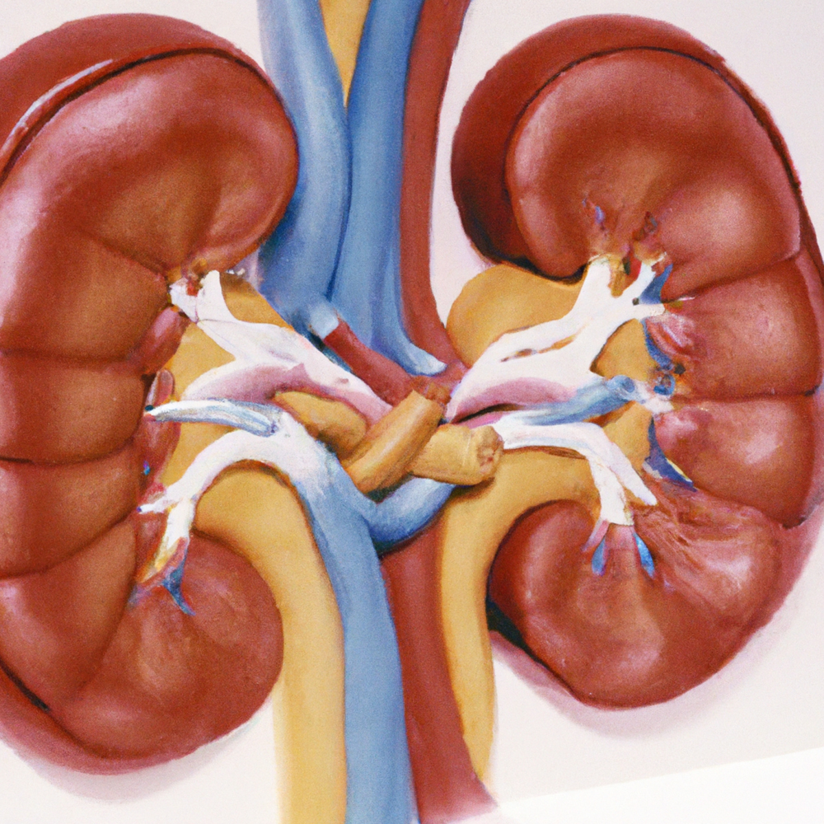 Close-up of a lifelike kidney model, showcasing intricate structure, blood vessels, and tubules, conveying gravity of Dent Disease.