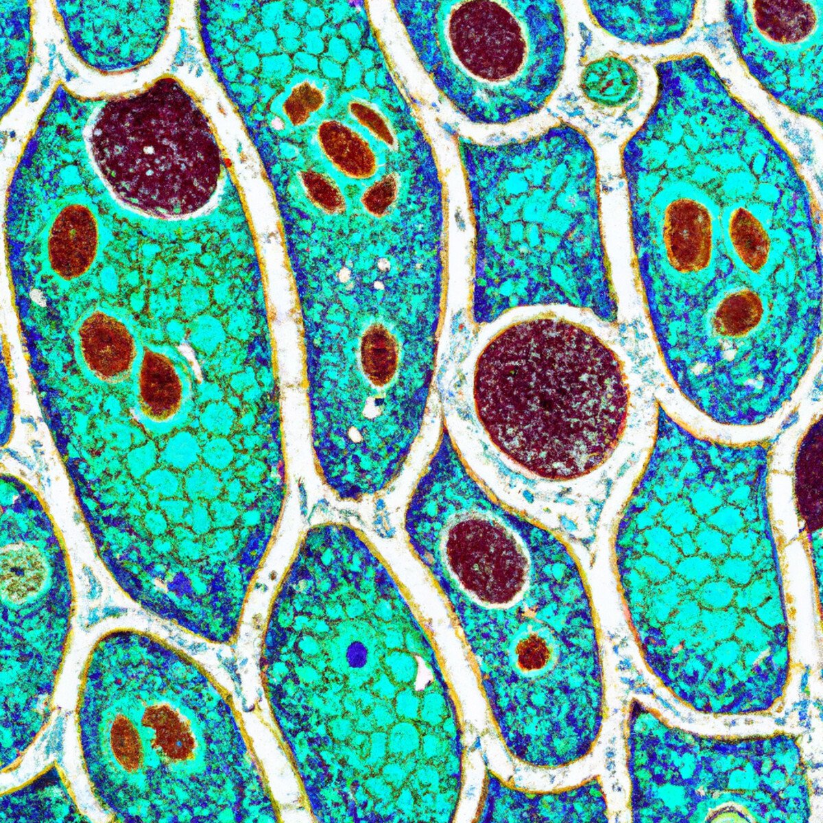 Vibrant close-up of microscope slide reveals intricate collagen fibers, representing collagenous gastritis and autoimmune diseases.