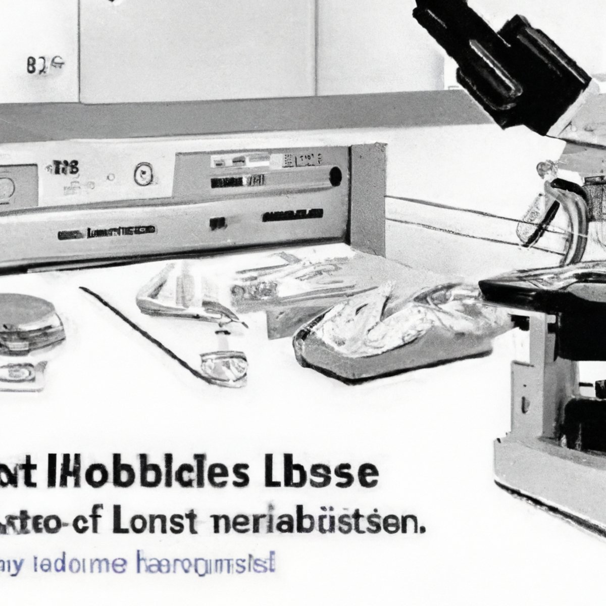 Hospital laboratory with state-of-the-art equipment, microscope, tissue samples, data analysis, lab coat, emphasizing early detection in Nesidioblastosis.