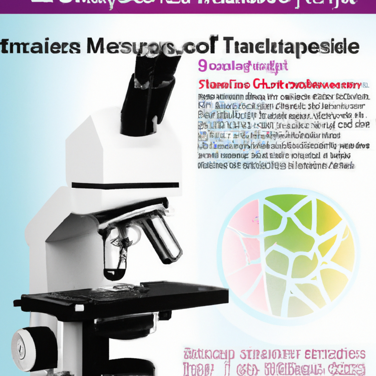 Cutting-edge lab with modern microscope focused on vibrant slide, symbolizing progress in Menetrier's disease treatments.