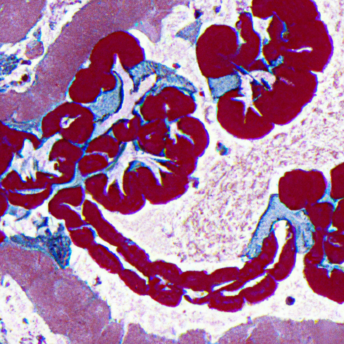 Close-up of a healthy, vibrant pancreas with intricate blood vessels, inviting readers to explore Nesidioblastosis.