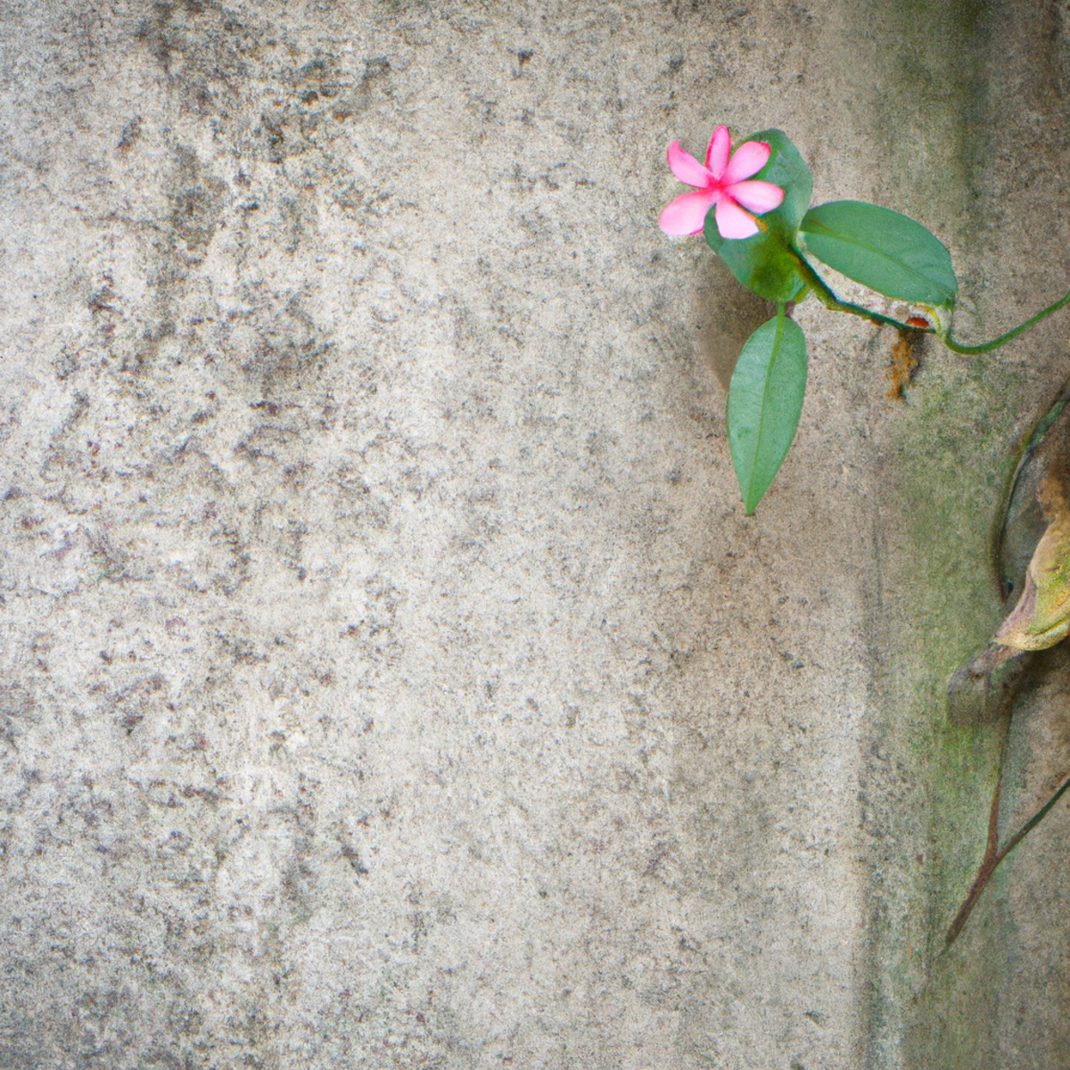 Blooming flowers defy concrete wall, symbolizing Hemophagocytic lymphohistiocytosis (HLH) survivors' indomitable spirit and triumph over adversity.
