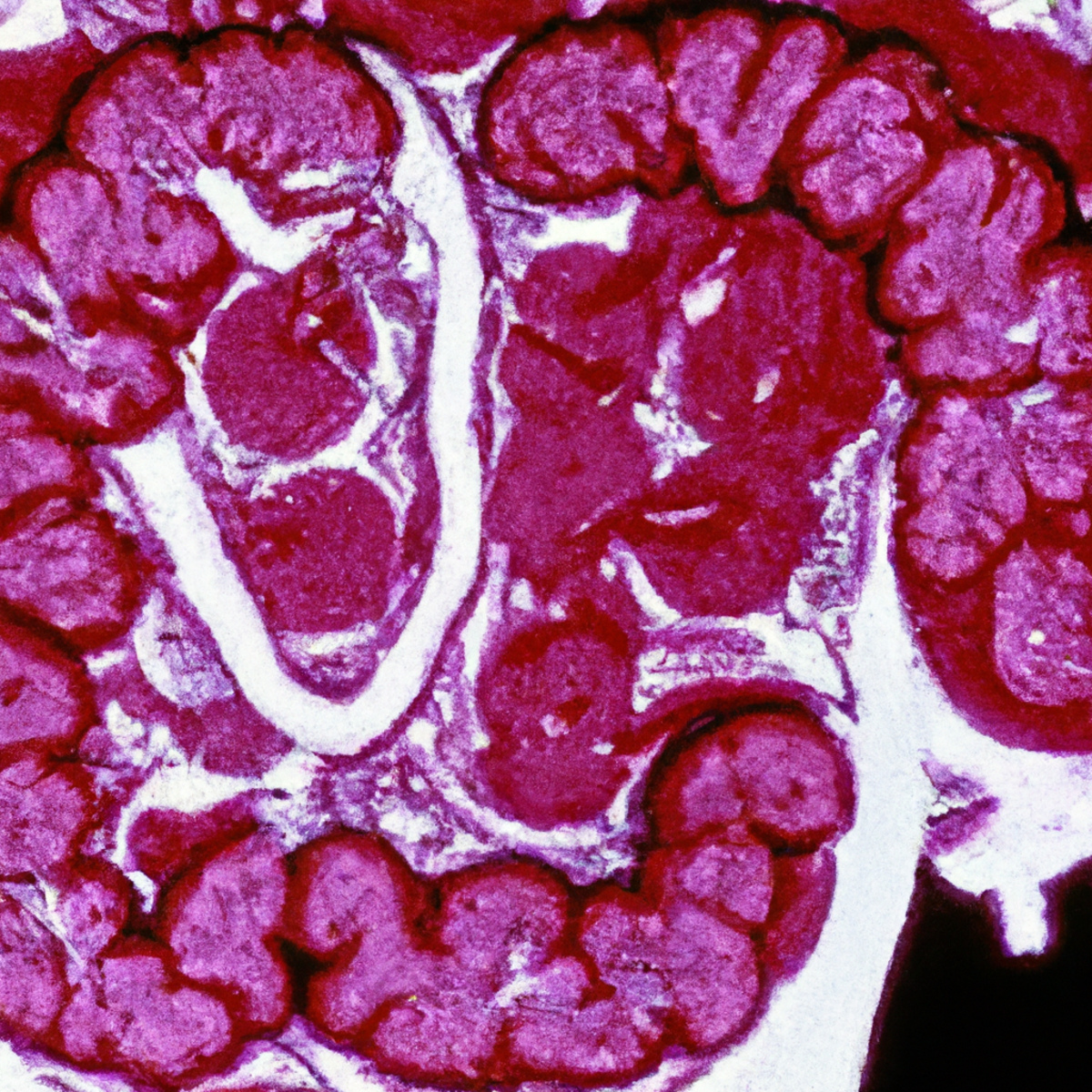 Close-up photo of enlarged spleen specimen with Castleman disease, showcasing intricate details of structure and surrounding tissues.